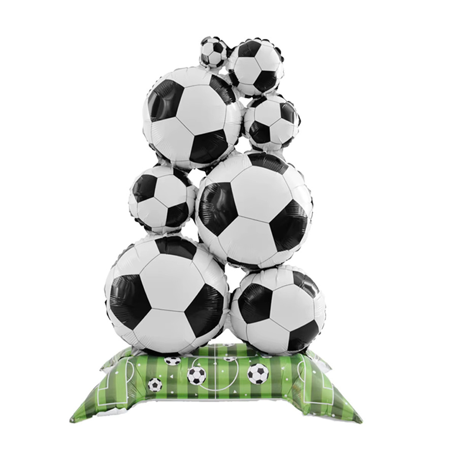 7-teiliges Fußball-Party-Dekorationsset mit 4D Folienballons und Ständern in Multicolor für deine Geburtstagsparty - Bild 3