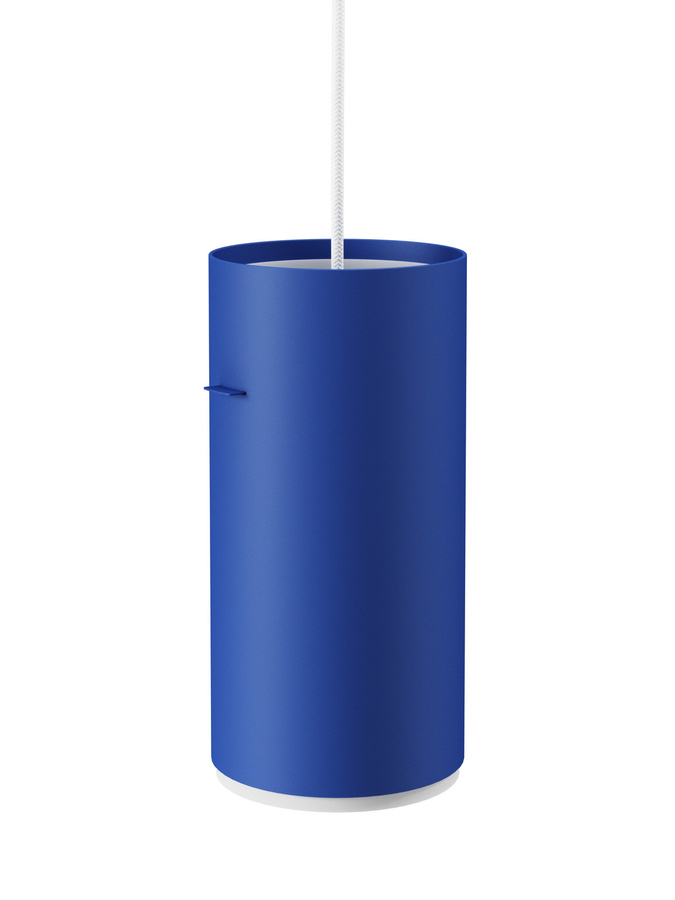 Moebe Tube Pendelleuchte in Blau aus Aluminium und Papier mit skandinavischem Design - Bild 2