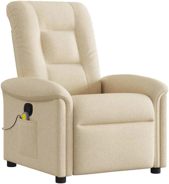 vidaXL Massagesessel Relaxsessel in Beige mit Stoffbezug und Armlehnen - Bild 1