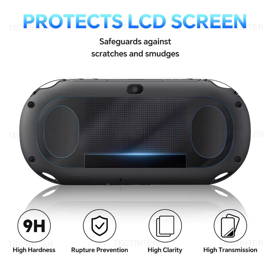 Sony Displayschutzfolie aus gehärtetem Glas für PS Vita PSV 1000 und PS Vita 2000, transparentes Full HD Set für Vorder- und Rückseite - Bild 4