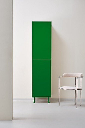 KIPP Kleiderschrank modern in Grün mit integrierten Schubladen und Kleiderstange, B/T/H: 55 x 50 x 210 cm