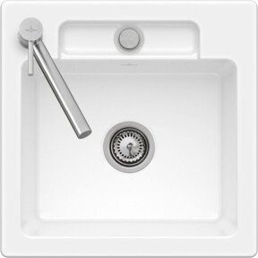 Villeroy & Boch Spüle Siluet 50 S Spülbecken in Weiß mit CeramicPlus Beschichtung - Bild 1