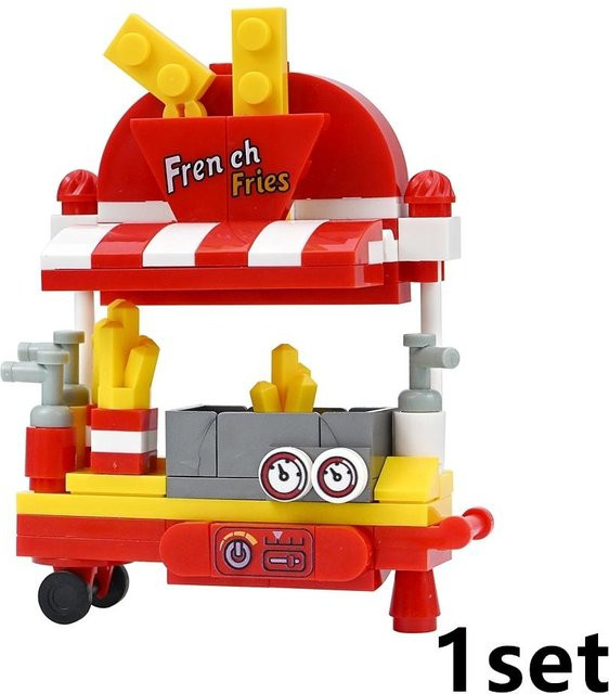 Linyi toy car DIY Stadt Straßenszene Essensstand Baustein Set, Bunt / Mehrfarbig, ab 3 Jahren - Bild 1