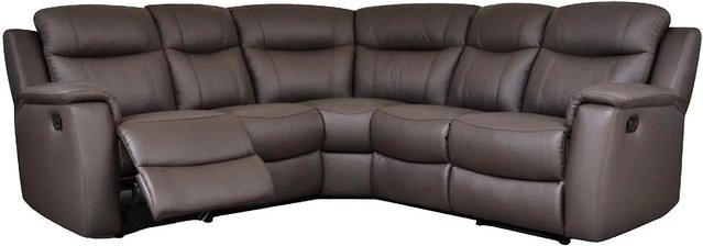 Vente-unique Relaxsofa Evasion in Braun aus Rindsleder mit einer Breite von 217 cm - Bild 1