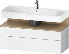 Duravit Waschtischunterschrank Qatego in Weiß Matt mit integrierter Beleuchtung und internen Schubladen, Wandmontage, B/T/H: 119 x 47 x 59 cm - Bild 1