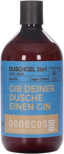 benecos Bio-Duschgel 2-in-1 mit Bio-Gin, 500 ml, Unisex - Bild 1