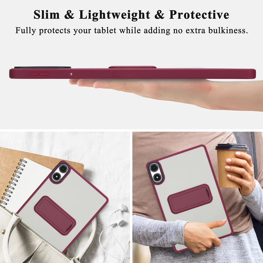 Transparente Schutzhülle für Xiaomi Redmi Pad 2 Pro 12,1 Zoll mit integriertem Schutzständer in Grün - Bild 3