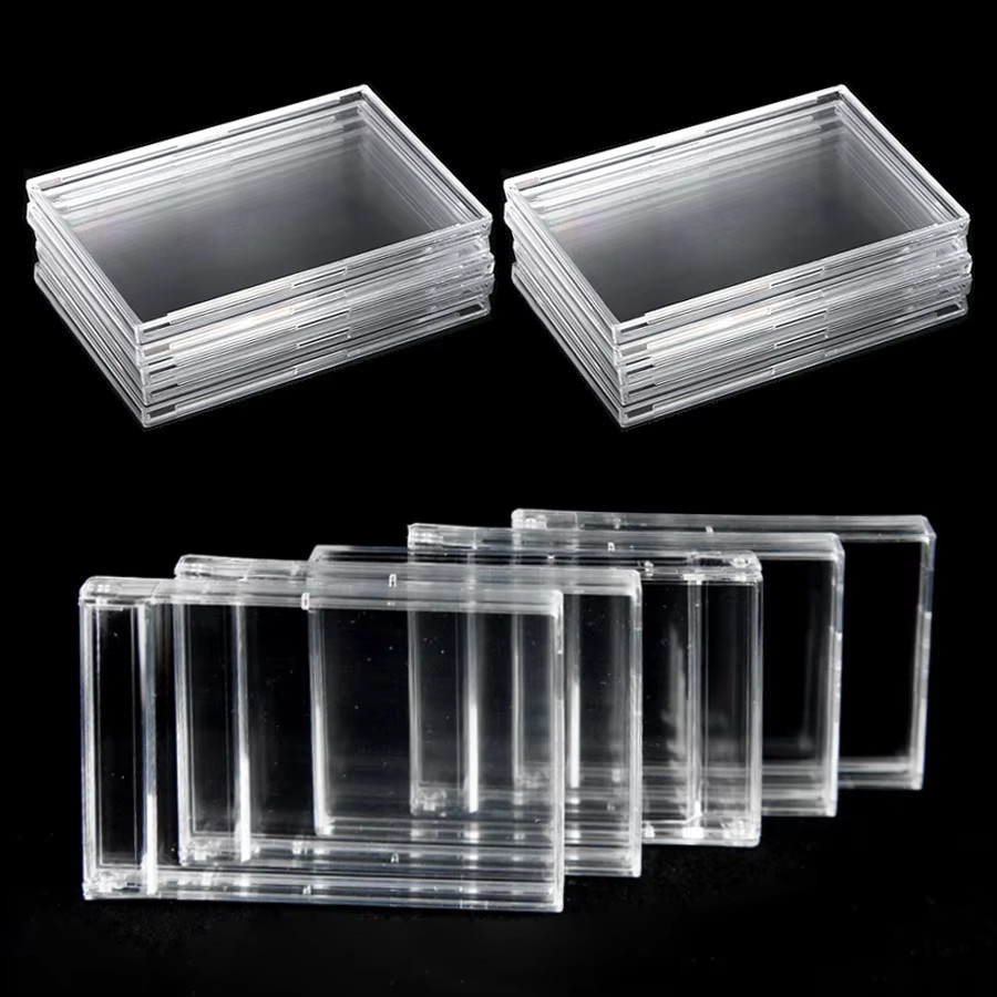 XJM Acryl-Kartenhüllen für Idol-Fotos und Spielkarten, hochtransparent und hart, 5 oder 10 Stück, Farbe: transparent - Bild 3