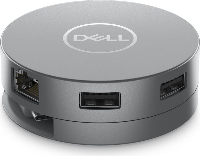 Dell 6-in-1 USB-C Multiport-Adapter DA305 in Silber mit HDMI, DisplayPort, Ethernet und USB 3.2 Gen 2 Unterstützung für 4K UHD - Bild 1