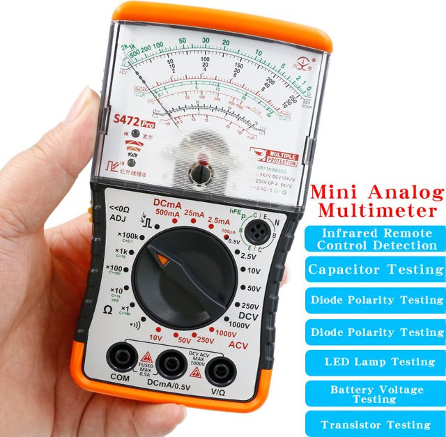 NJTY S472PRO Mini-Analog-Multimeter hochpräzises mechanisches Anti-Burn-Multimeter - Bild 1