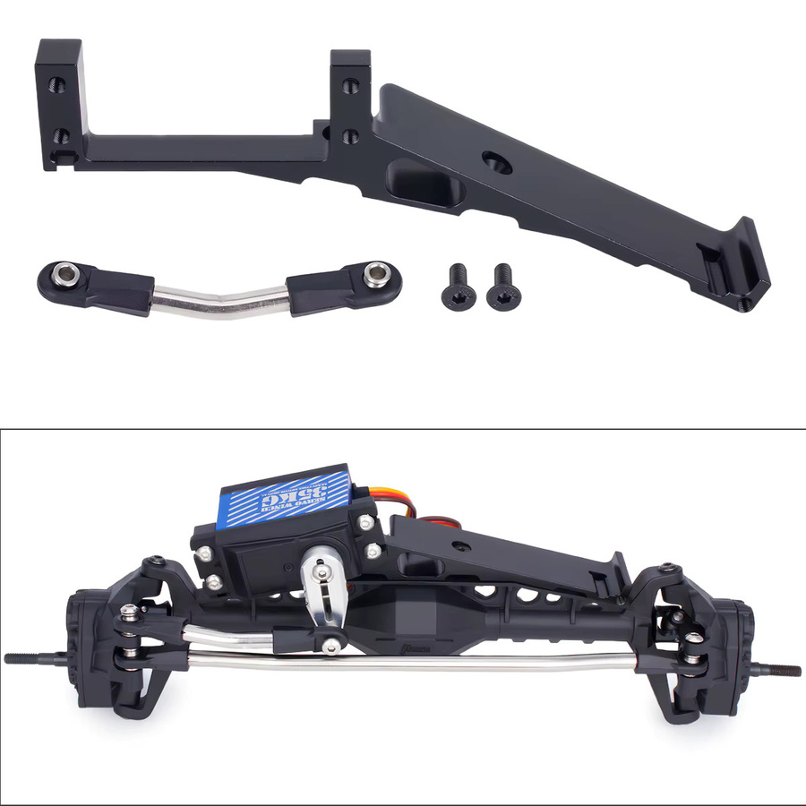 Fimonda CNC-Aluminium-Axial-Capra-Upgrade-Kit, 3-in-1-Leistungsbatterie und Servohalterung, Lenkgestänge, 1/10 Crawler, Metall - Bild 5