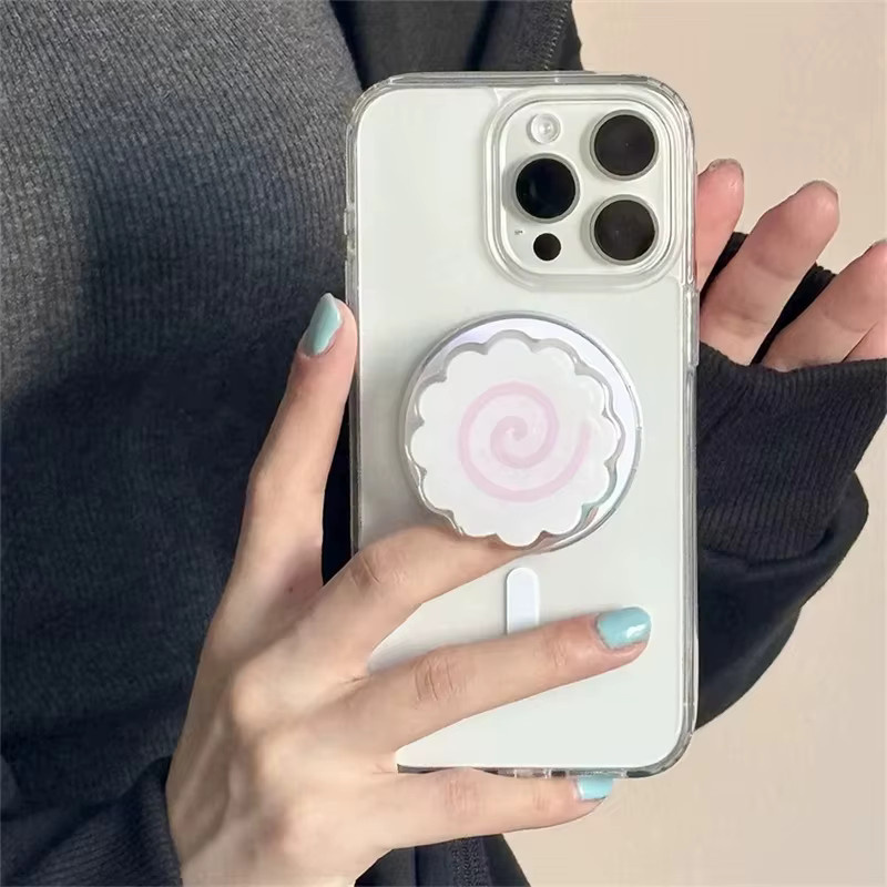 Magnetischer Griptok Telefonhalter mit süßem lila Auberginen-Design für iPhone und MagSafe kompatible Geräte - Bild 2