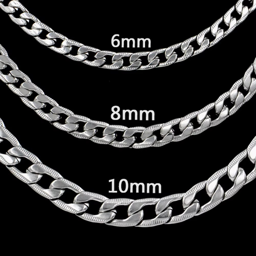 LUXUSTEEL Halskette, Edelstahl, Silber, Unisex - Bild 2
