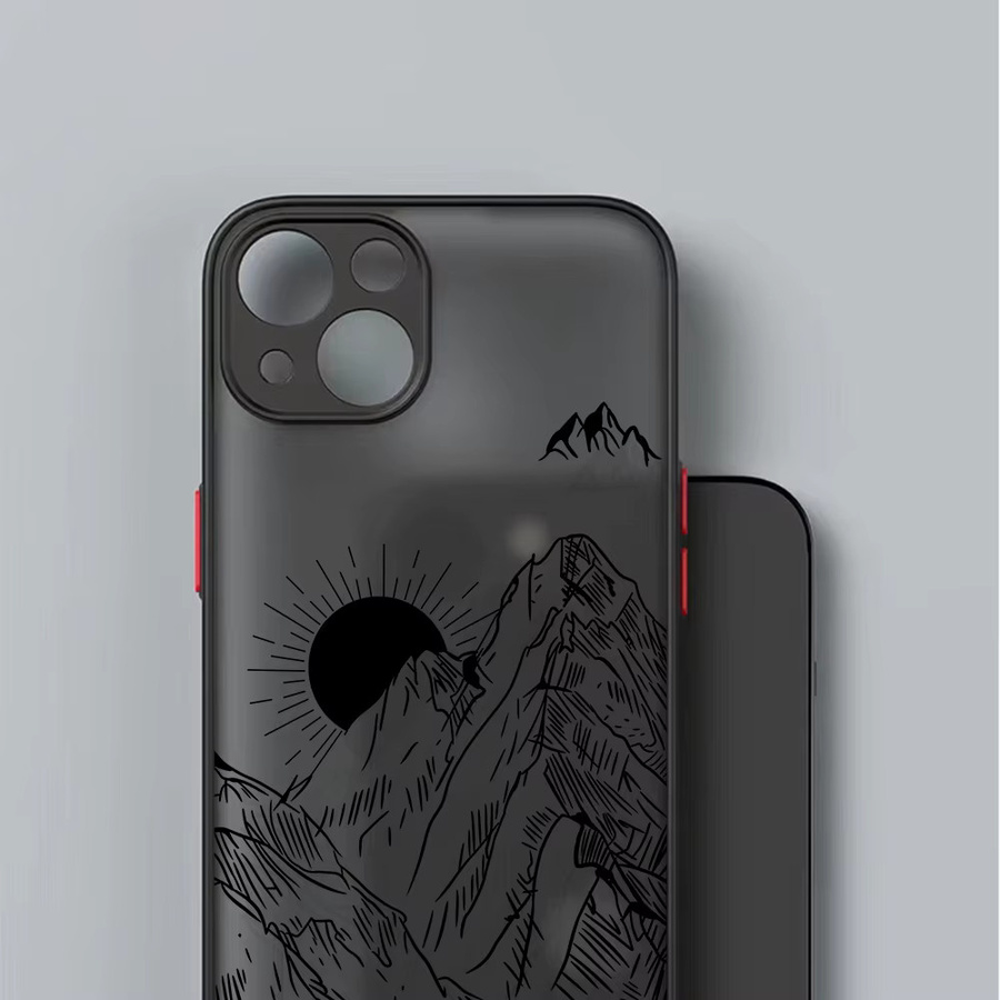 Mountains Sunrise Line Matte Hard Cover Handyhülle für Apple iPhone 16 15 14 13 12 11 Pro Max Plus Mini X Xs XR 7 8 - Bild 3