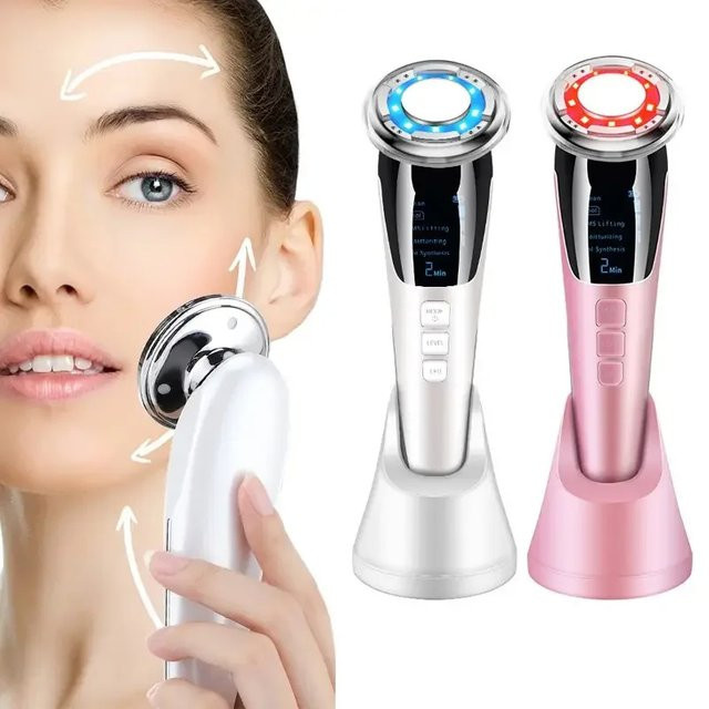 pyeeyan Mikrostrom-Gesichtsmassagegerät mit EMS, Heiß-Kalt-Funktion, Unisex - Bild 1