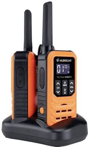 Albrecht Tectalk Float 2er Set PMR-Funkgeräte in Orange mit USB-C Anschluss - Bild 1