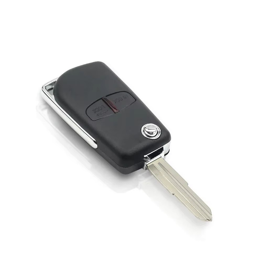 KEYYOU Auto Fernbedienung Schlüssel mit 2/3 Tasten 433 MHz ID46 für Mitsubishi Lancer Outlander Pajero MIT11/ MIT11R Schwarz - Bild 2