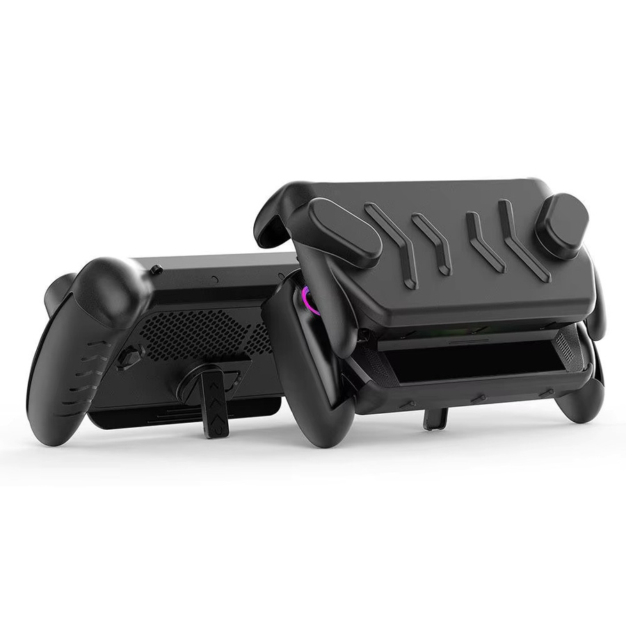 Stoßfeste Schutzhülle mit integriertem Ständer und Anti-Slip-Funktion für Asus ROG Ally in Schwarz - Bild 2