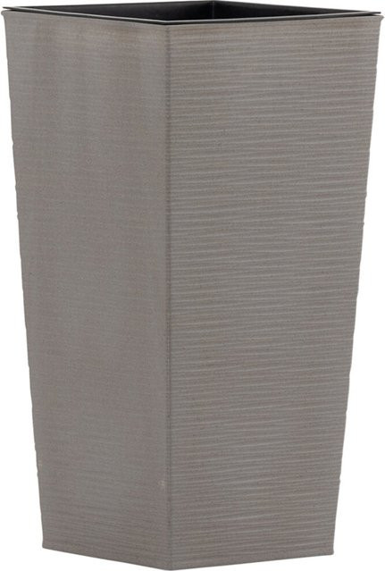 Siena Garden Pflanzkübel Eco Nizza in Grau mit Rillenoptik, B/T/H: 30 x 30 x 57 cm - Bild 4