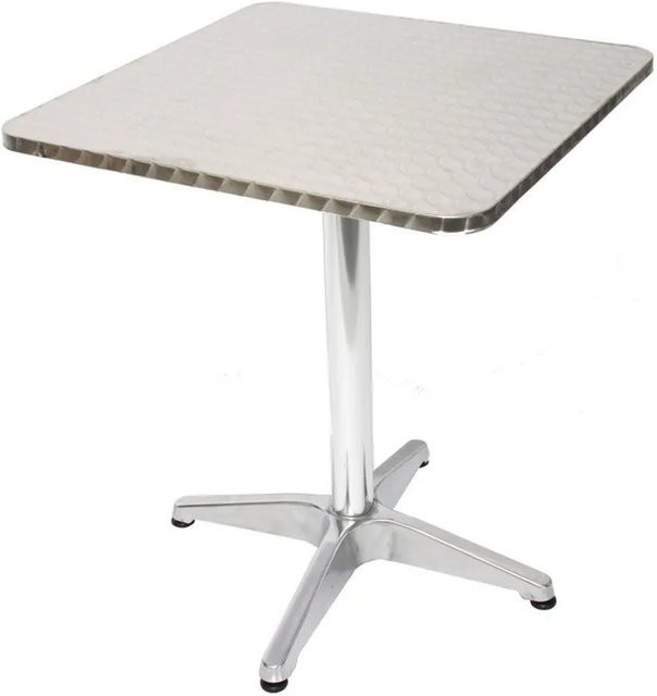MCW Alu-Bistrotisch H28 10er Set in Silber, B/T/H: 60 x 60 x 70 cm - Bild 1