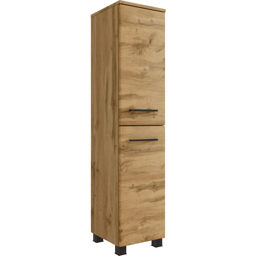 Held Möbel Midischrank Florenz in Wotaneiche, modern mit Türen und Regalböden, B/T/H: 30 x 35 x 130 cm - Bild 2