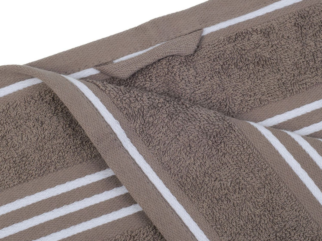 GÖZZE Gästetuch Rio Doppelpack aus Baumwolle, gestreift, Beige, B: 30 cm x H: 50 cm - Bild 4