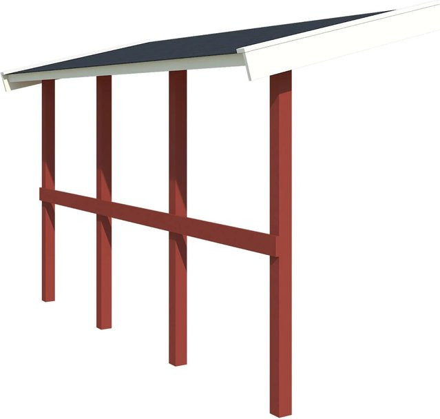 Lasita Maja Schleppdach in Schwedenrot, Aufstellmaß B/T: 280 x 90 cm - Bild 1