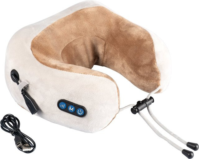 Nacken-Massagekissen in Beige und Weiss - Bild 1