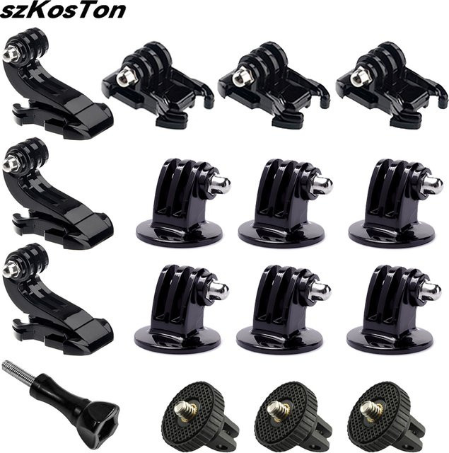 SZKOSTON Zubehör-Set für Action-Kameras mit Schnellverschluss-Schnalle und Stativhalterung, Schwarz, kompatibel mit GoPro 13 12 11 10 9 8, Insta360 X5 X4 X3 und DJI Action 6 5 - Bild 1