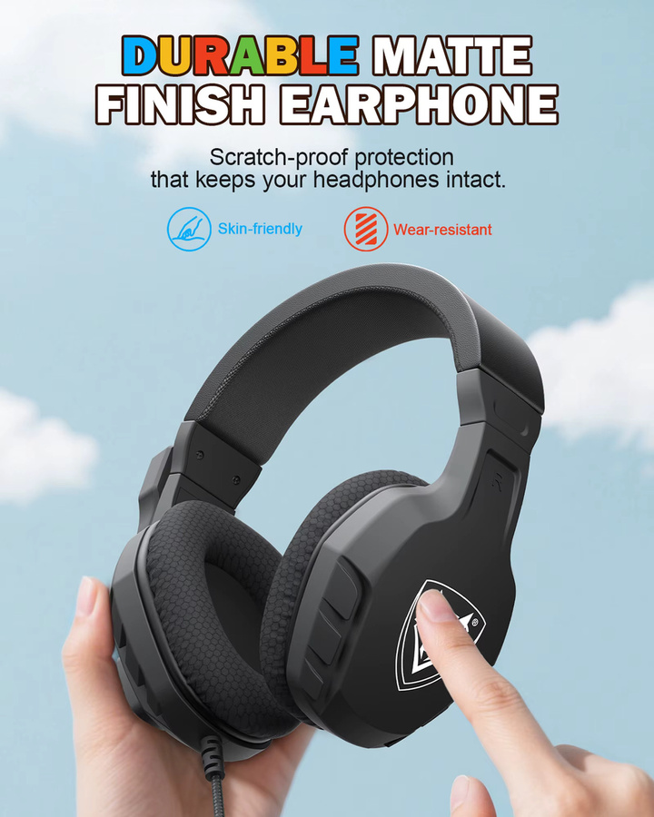 NUBWO U3 Gaming-Headset in Schwarz und Orange mit Mikrofon und Stereoklang für PC, PlayStation und Xbox - Bild 2