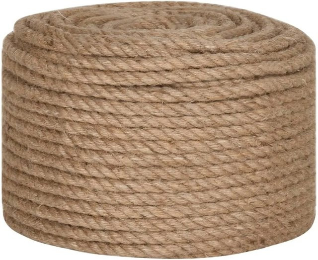 vidaXL Juteseil aus Naturfasern in Beige, Durchmesser: 14 mm, Länge: 100 m - Bild 1