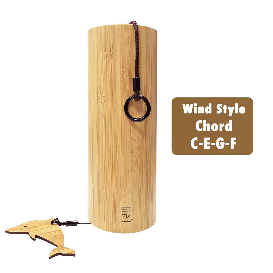 Am Chord Zen Windspiel aus Bambus in Beige für Garten und Terrasse - Bild 2