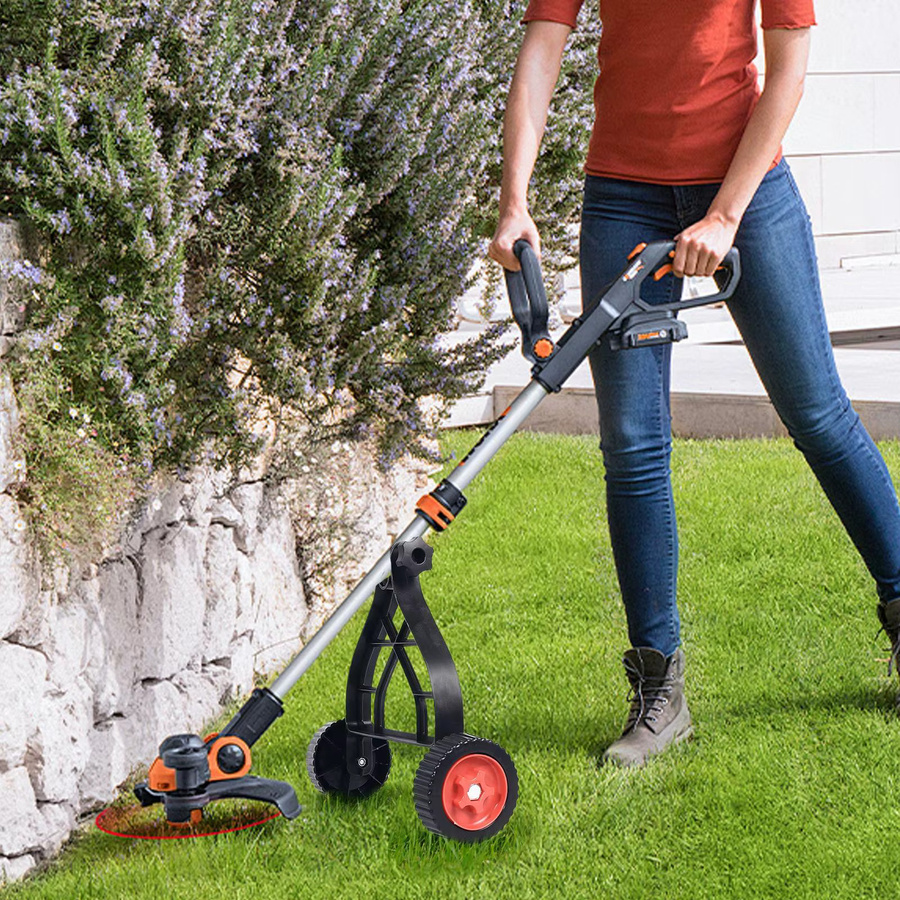 Verstellbares Rasenmäher-Stützrad in Schwarz als Ersatzteil und Unkrautschneider für deinen Garten - Bild 3