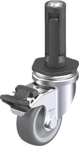 Blickle LRA-TPA 50G-FI-ER02 Lenkrolle mit Feststeller in Grau und Silber, Rad-Durchmesser: 50 mm, Tragfähigkeit: 50 kg - Bild 1