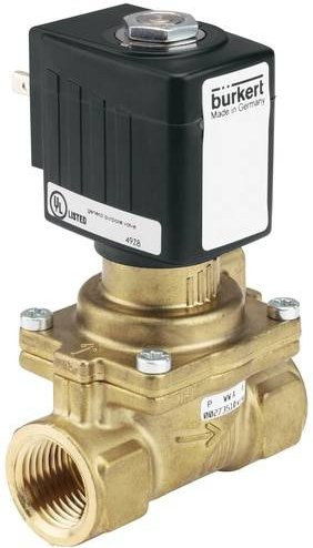 Bürkert Membranventil 331008 6281 Servogesteuert G 1/2 Nennweite 10mm 110V aus Messing - Bild 1
