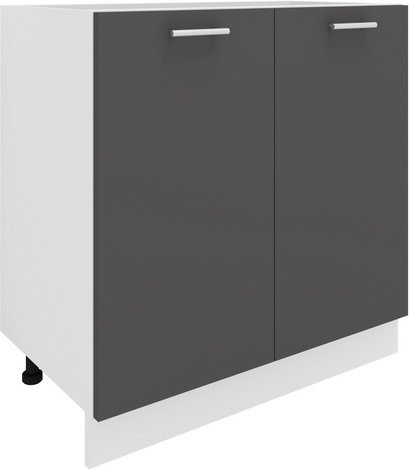 VCM Schrank Esilo in Grau Anthrazit Matt, B/H/T: 80 x 82 x 46 cm - Bild 1