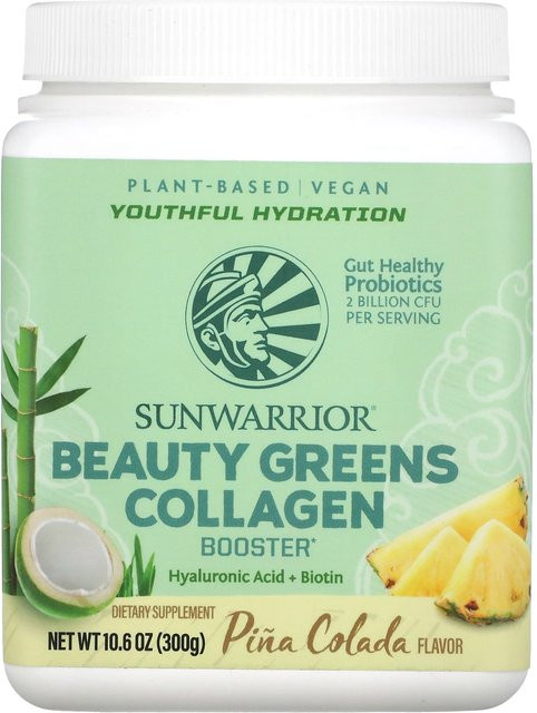 Sunwarrior Beauty Greens Collagen Booster, Piña Colada, 300 g - Bild 1