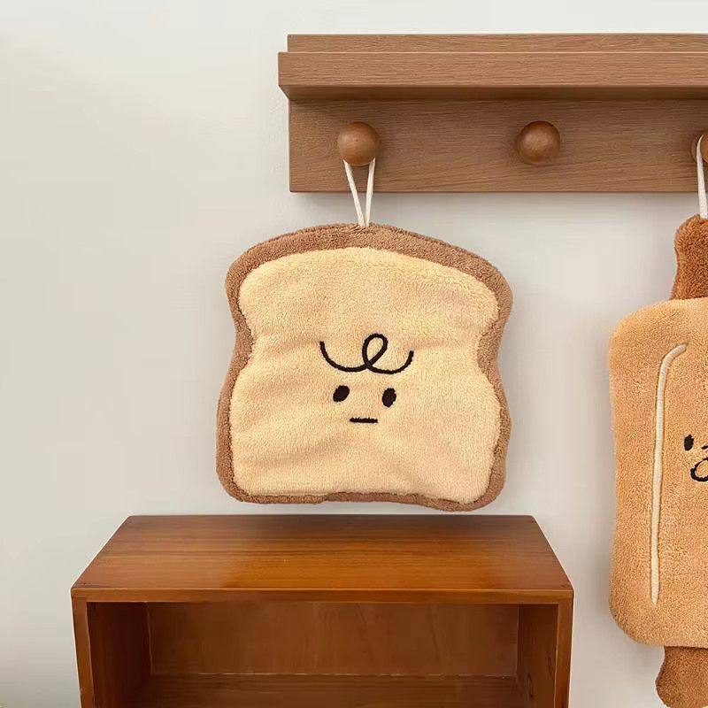 Saugfähiges Reinigungstuch mit Kawaii Brot Design aus Korallenvlies für Küche und Badezimmer von SHNGki - Bild 2