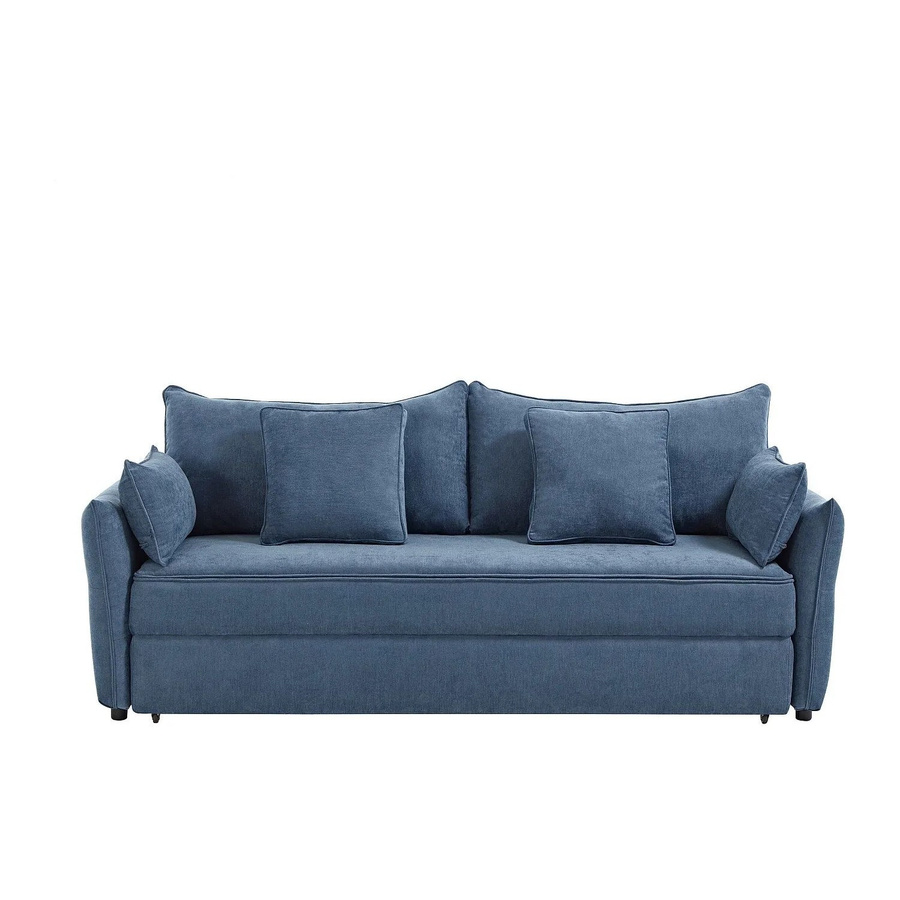 Vente-unique Schlafsofa Sitala in Blau mit Ausziehfunktion und Stoffbezug, Breite: 220 cm - Bild 2