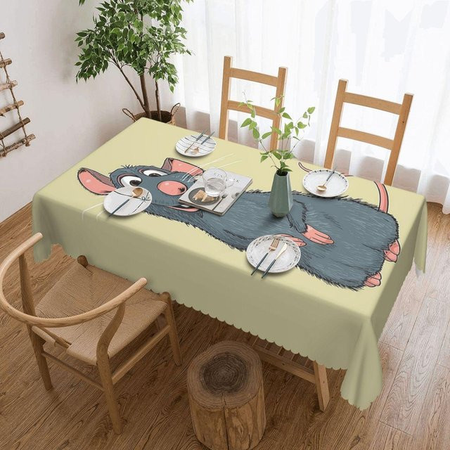Wasserdichte rechteckige Tischdecke Remy Ratatouille von JINGYUE Pet in Grün, B/T: 137 x 183 cm - Bild 1