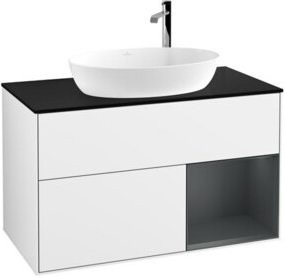 V&B Waschtischunterschrank Finion 100 in Weiß lackiert, B/T/H: 100 x 50,1 x 50,1 cm - Bild 1
