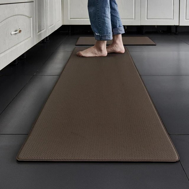 Waschbare Küchenmatte Super Six aus PVC in Grau, rutschfester und wasserdichter Vinyl-Teppich für Küche, Flur oder Balkon, B/T: 45 x 150 cm - Bild 1