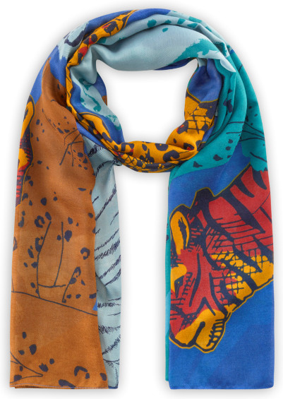 Codello Schal, Recyceltes Polyester, Animal Mix, 70x180cm - Bild 1