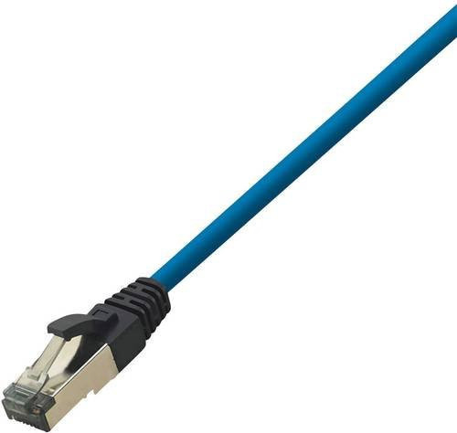 LogiLink CQ8036S RJ45 Patchkabel CAT 8.1 S/FTP Ethernet LAN Kabel Blau, Länge: 1,00 m - Bild 1
