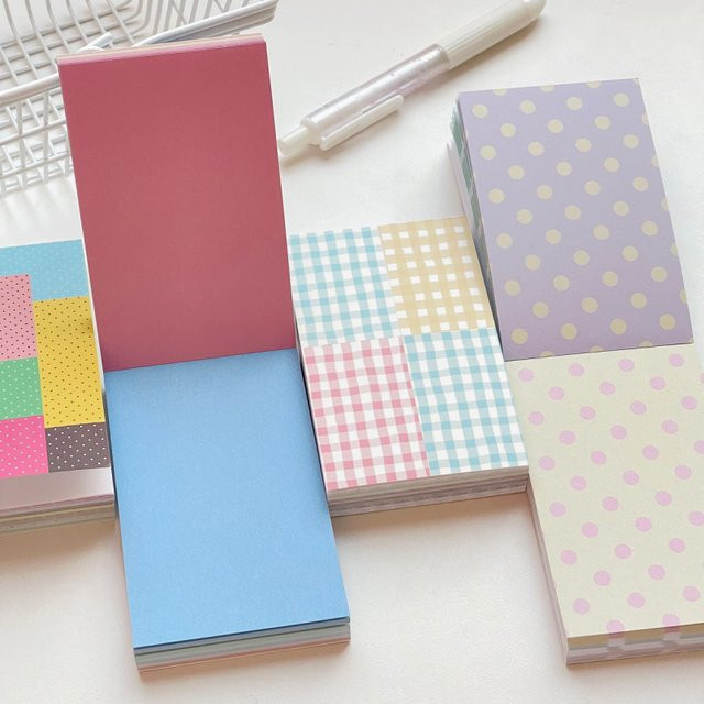 M5 Notizblock im koreanischen Stil mit gepunktetem Papier als DIY-Planer und Memo-Pad, Mehrfarbig - Bild 1