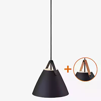 Design for the People Strap Pendelleuchte in Schwarz aus Metall - Bild 1