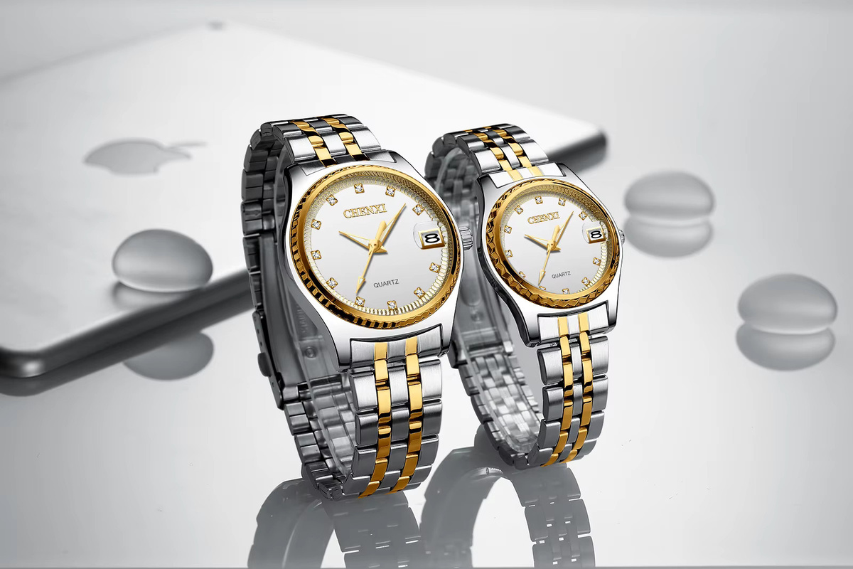 CHENXI Armbanduhr Quarz, Edelstahl, Schwarz, Herren - Bild 5