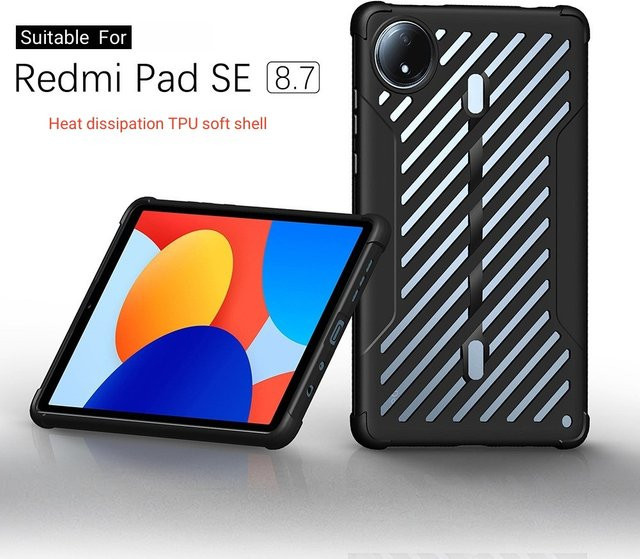 Xiaomi Schutzhülle für Redmi Pad SE 8,7 2024 aus weichem TPU Silikon, Stoßfest, Schwarz - Bild 1