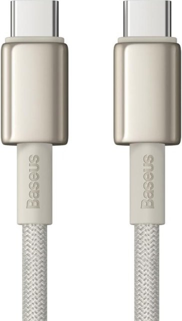 Baseus USB-C auf USB-C Daten- und Ladekabel Tungsten Gold 100W, Länge: 1 m, Gold - Bild 1
