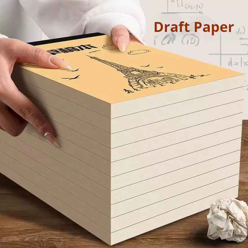 Blanko Entwurfspapier Notizbuch mit 100 Seiten Softcover in Beige, B: 22 cm, H: 14 cm - Bild 2
